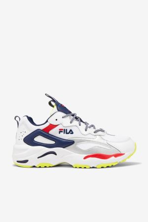 FILA Ray Tracer Sneakers White / Navy / Red,Mens Shoes | CA.RYANWU430